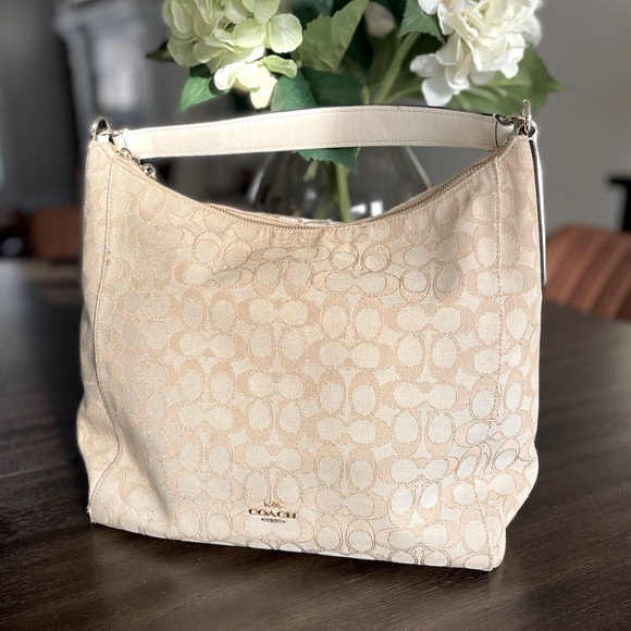 Coach Chalk Signature Canvas and Leather Celeste Hobo - Picture 13 of 14